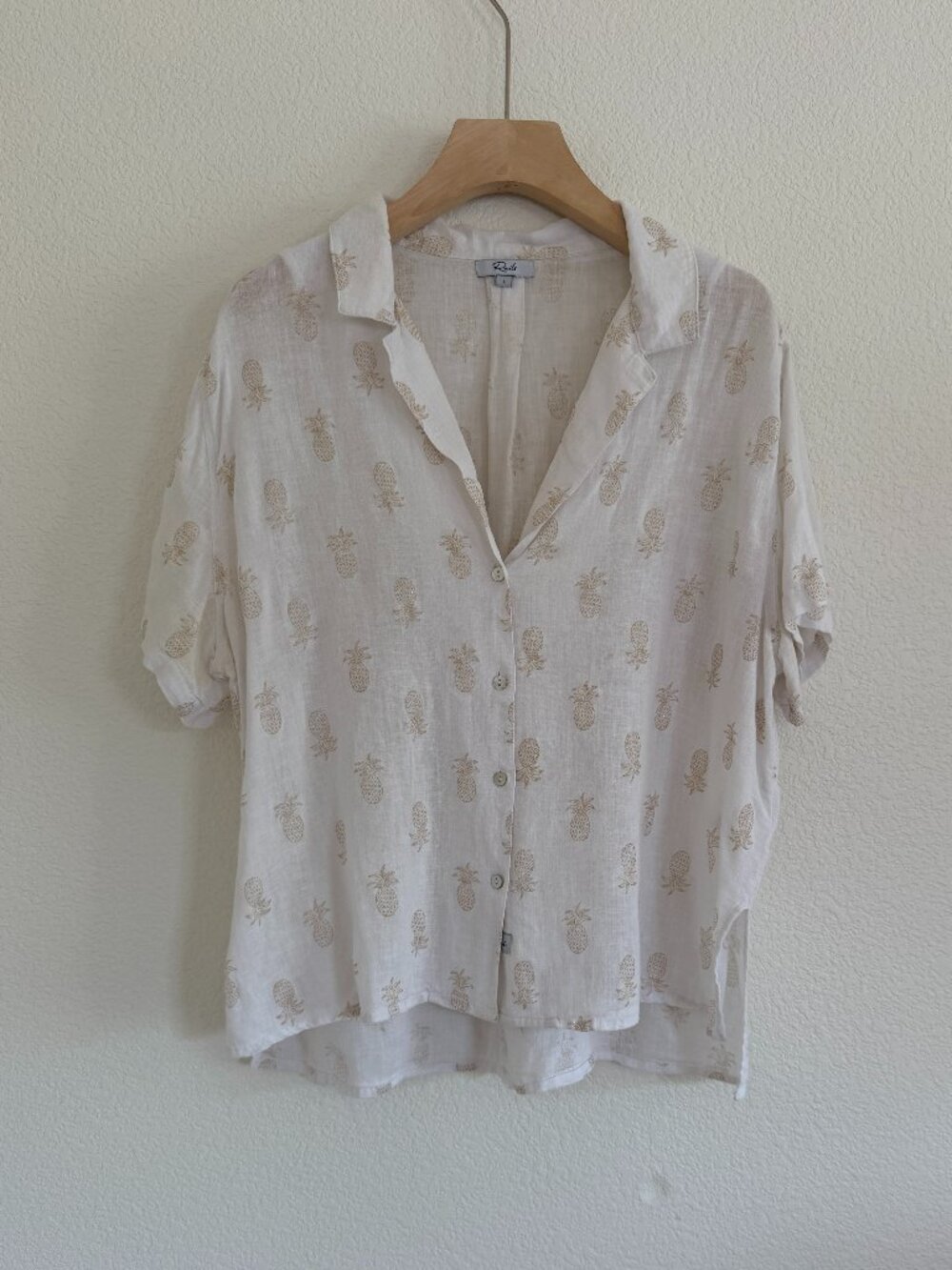 RAILS Zuma Top  | Gold Pineapples | Size L